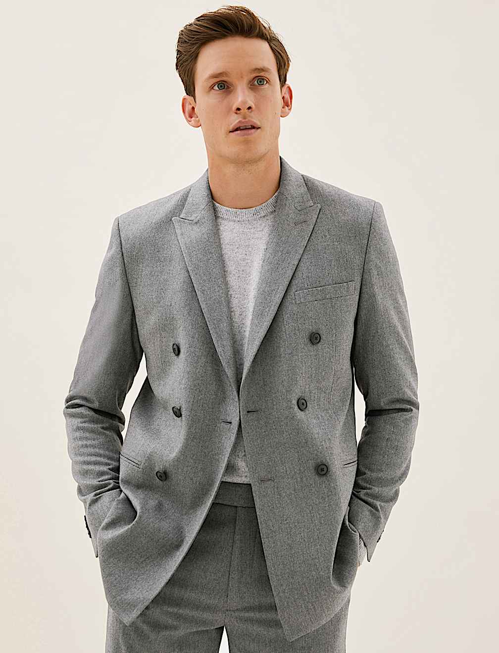 Slim Fit Double Breasted Jacket