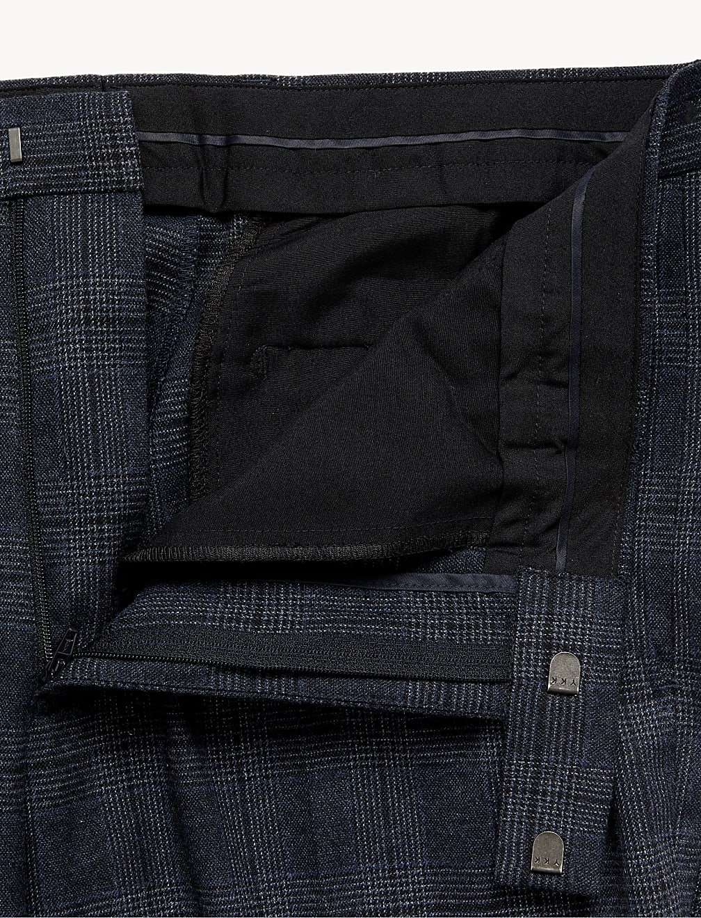 Slim Fit Check Suit Trousers