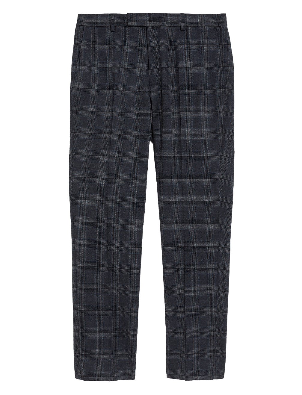 Slim Fit Check Suit Trousers