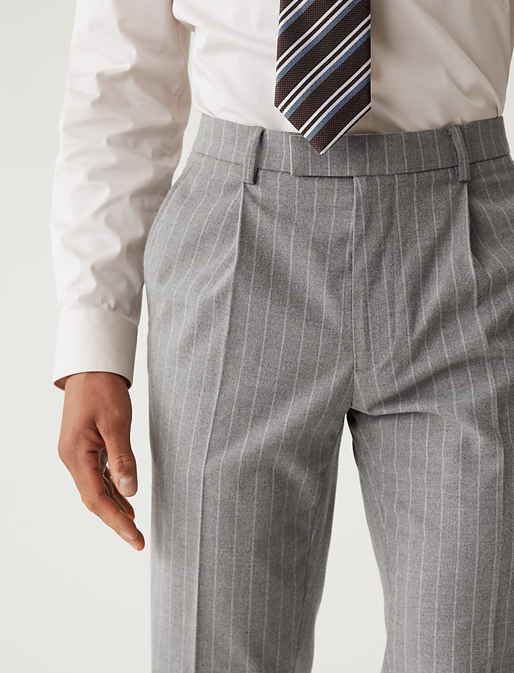 Pinstripe suit trousers hotsell
