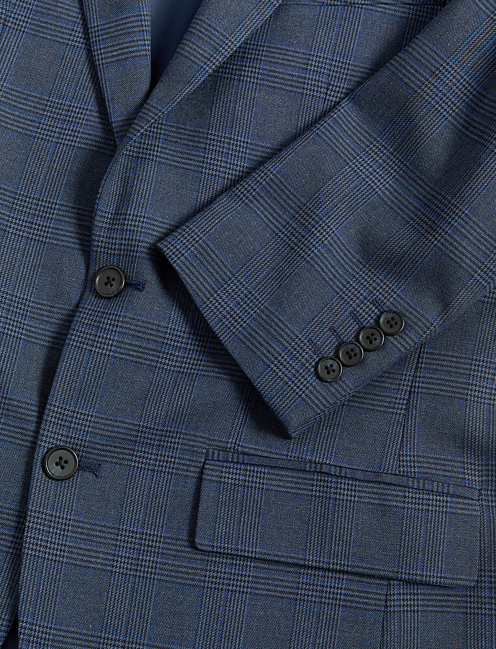 Regular Fit Prince of Wales Check Suit Jacket
