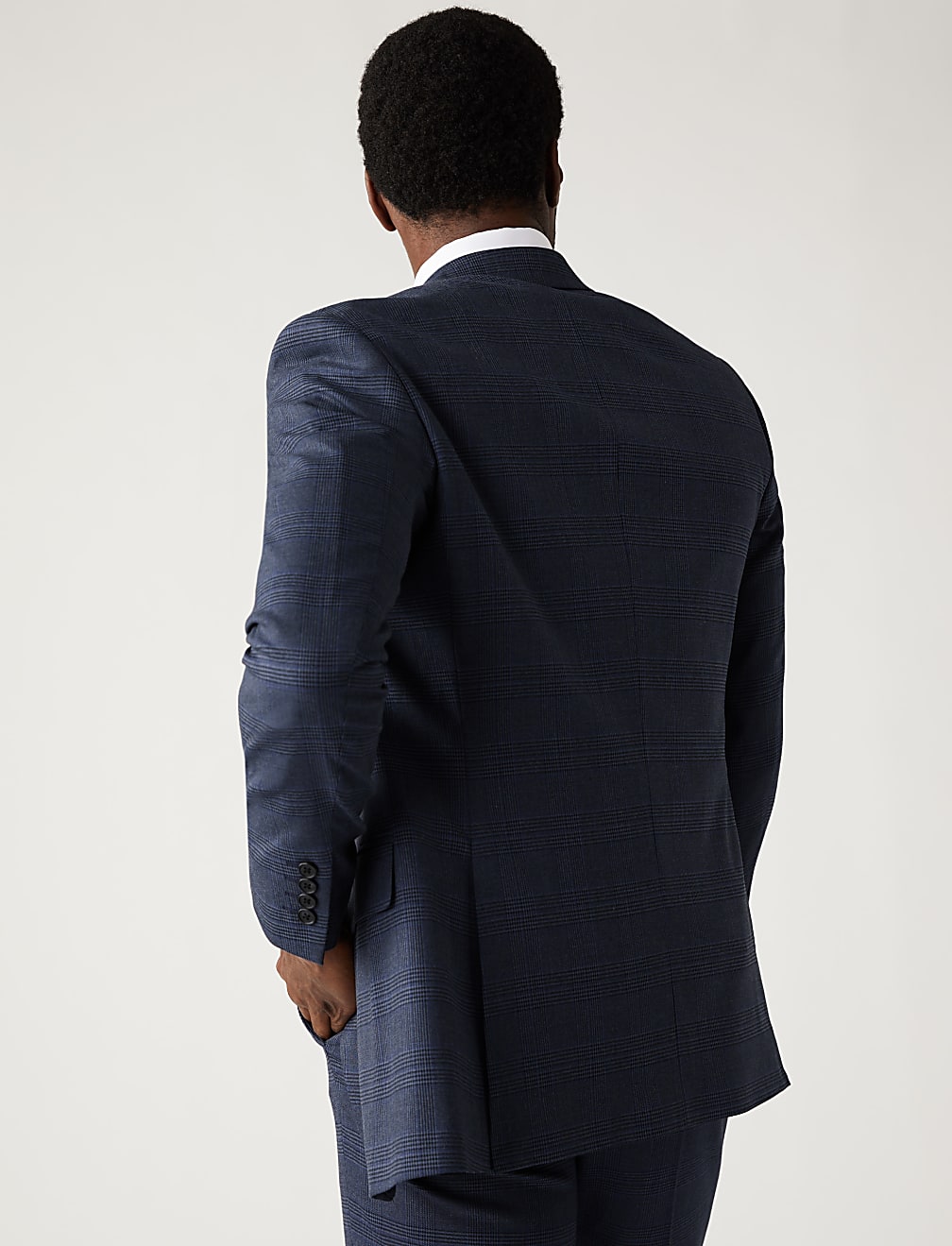 Regular Fit Prince of Wales Check Suit Jacket