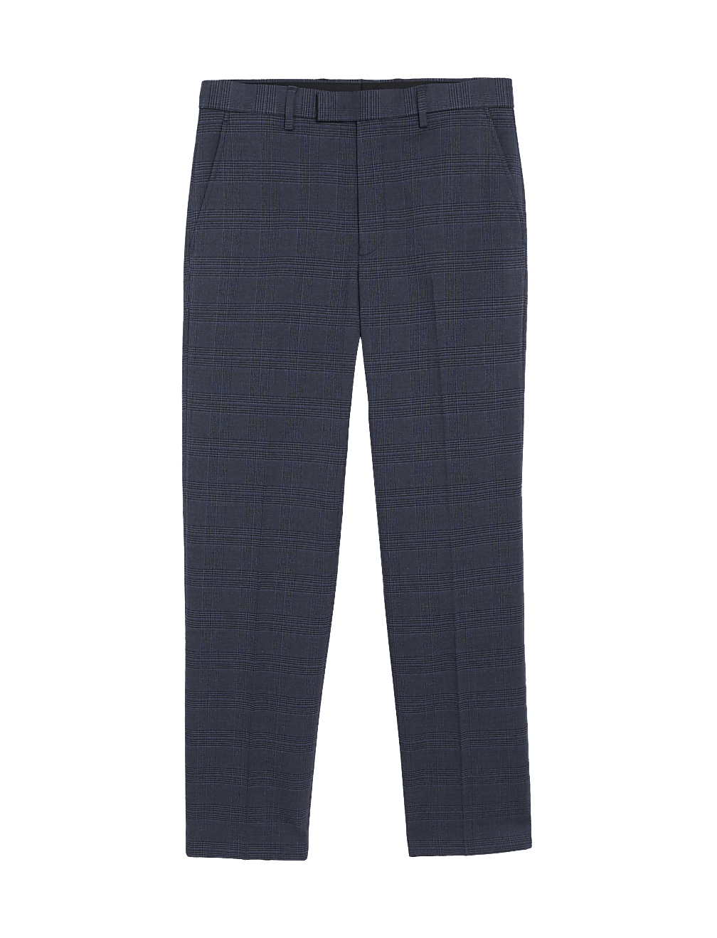 Regular Fit Check Stretch Suit Trousers