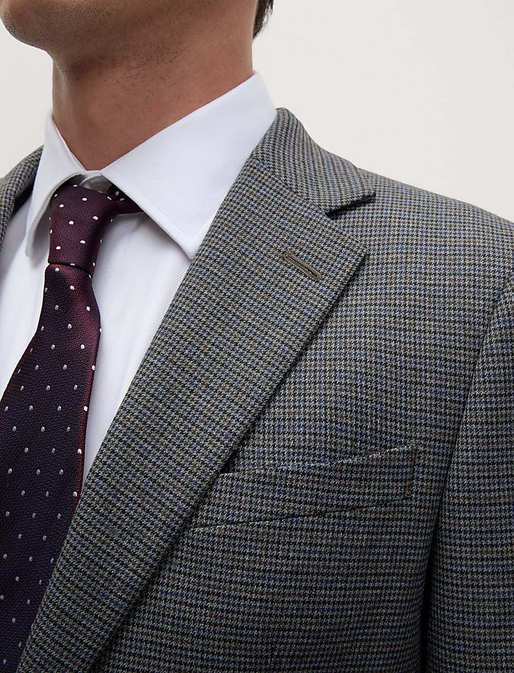 Regular Fit Puppytooth Suit Jacket