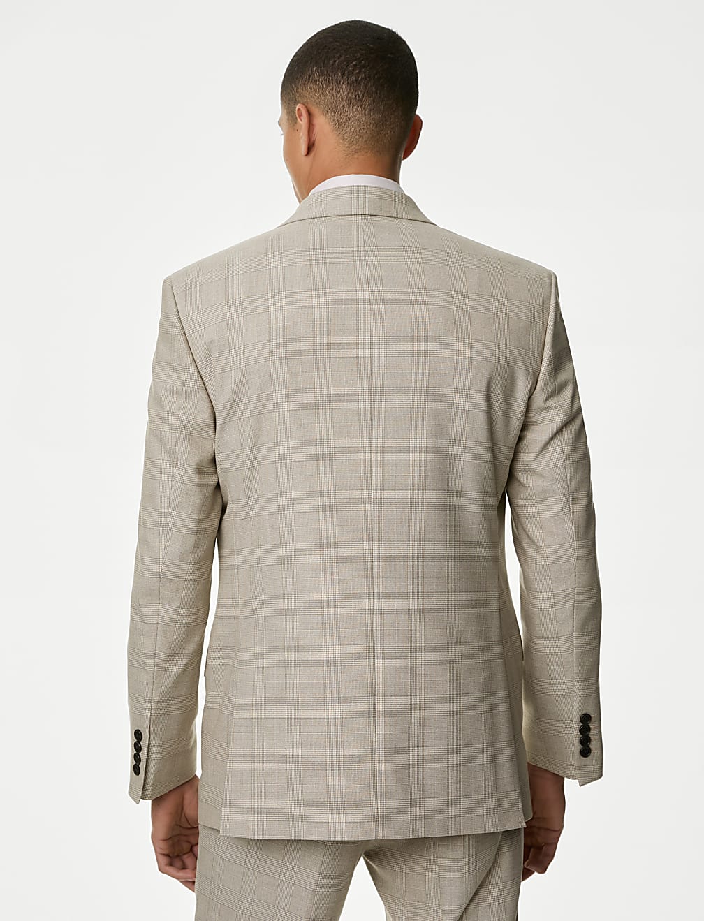 Regular Fit Check Stretch Suit Jacket