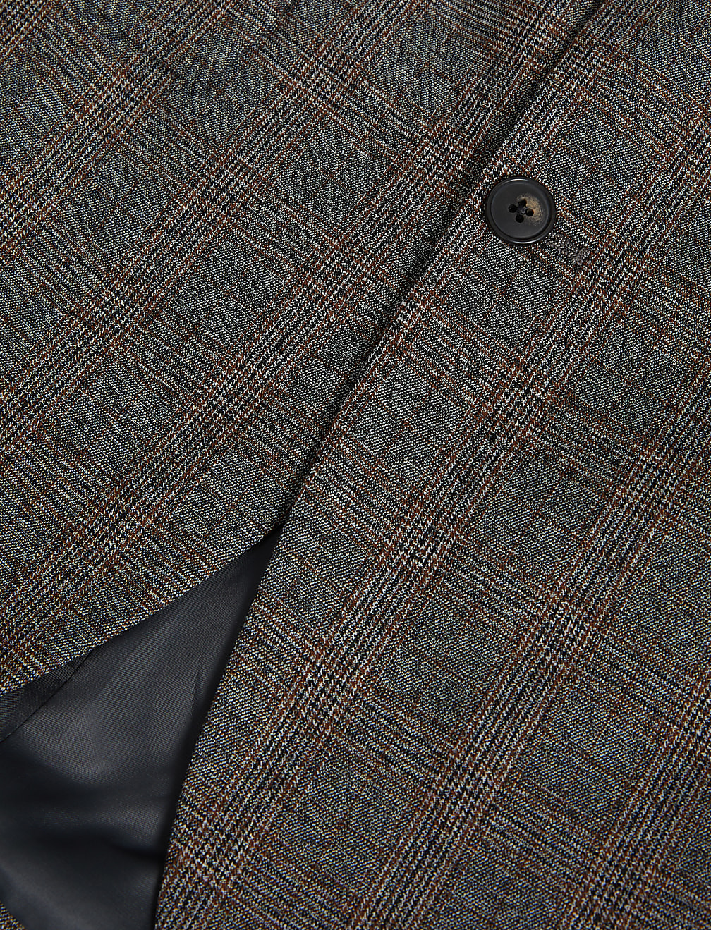 Regular Fit Prince of Wales Check Suit Jacket