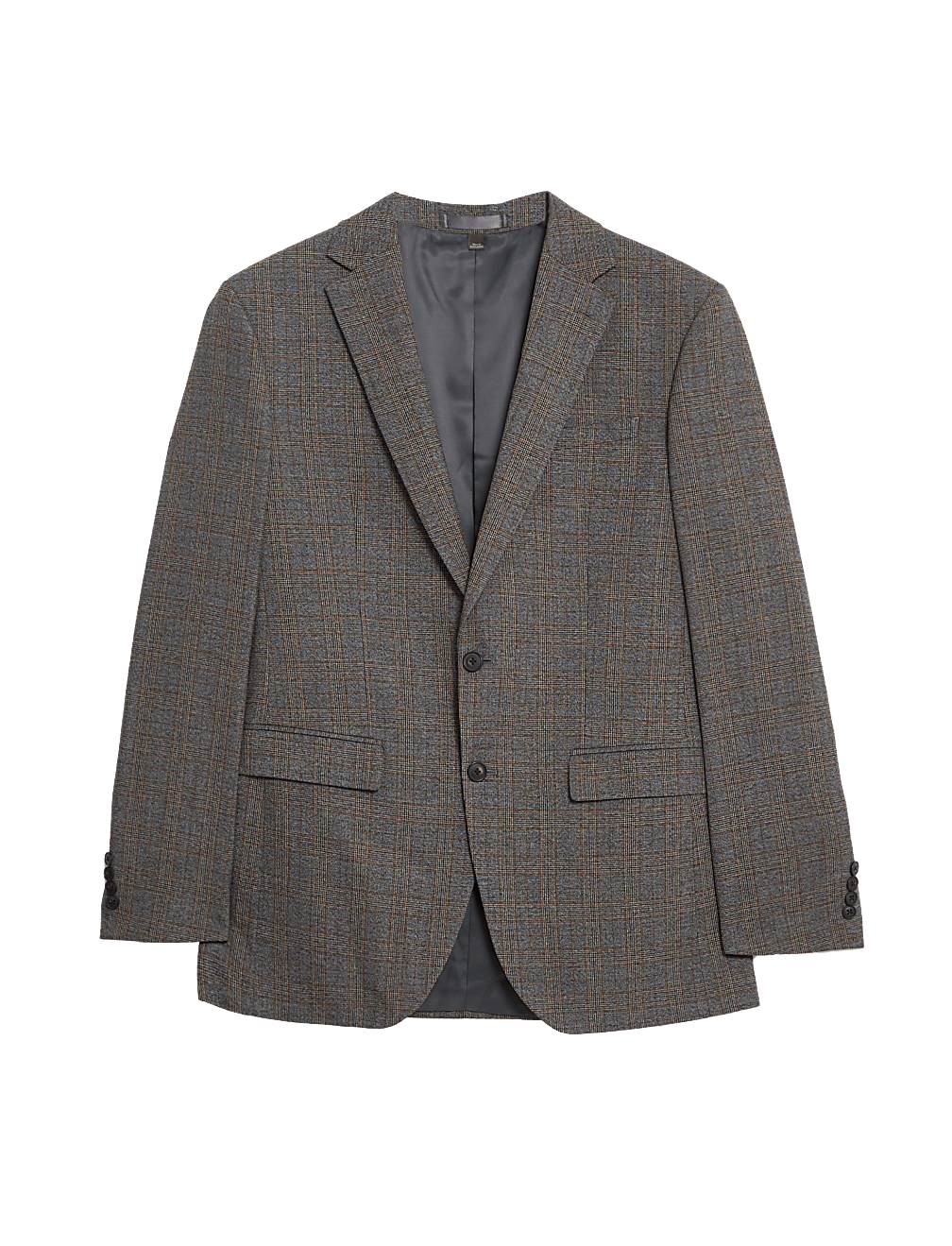 Regular Fit Prince of Wales Check Suit Jacket