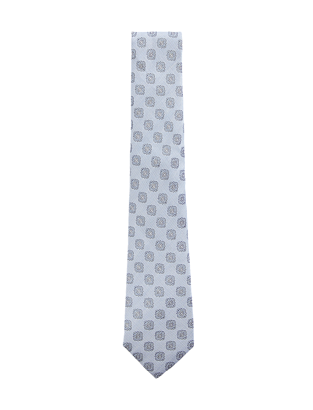 Medallion Linen Silk Blend Tie