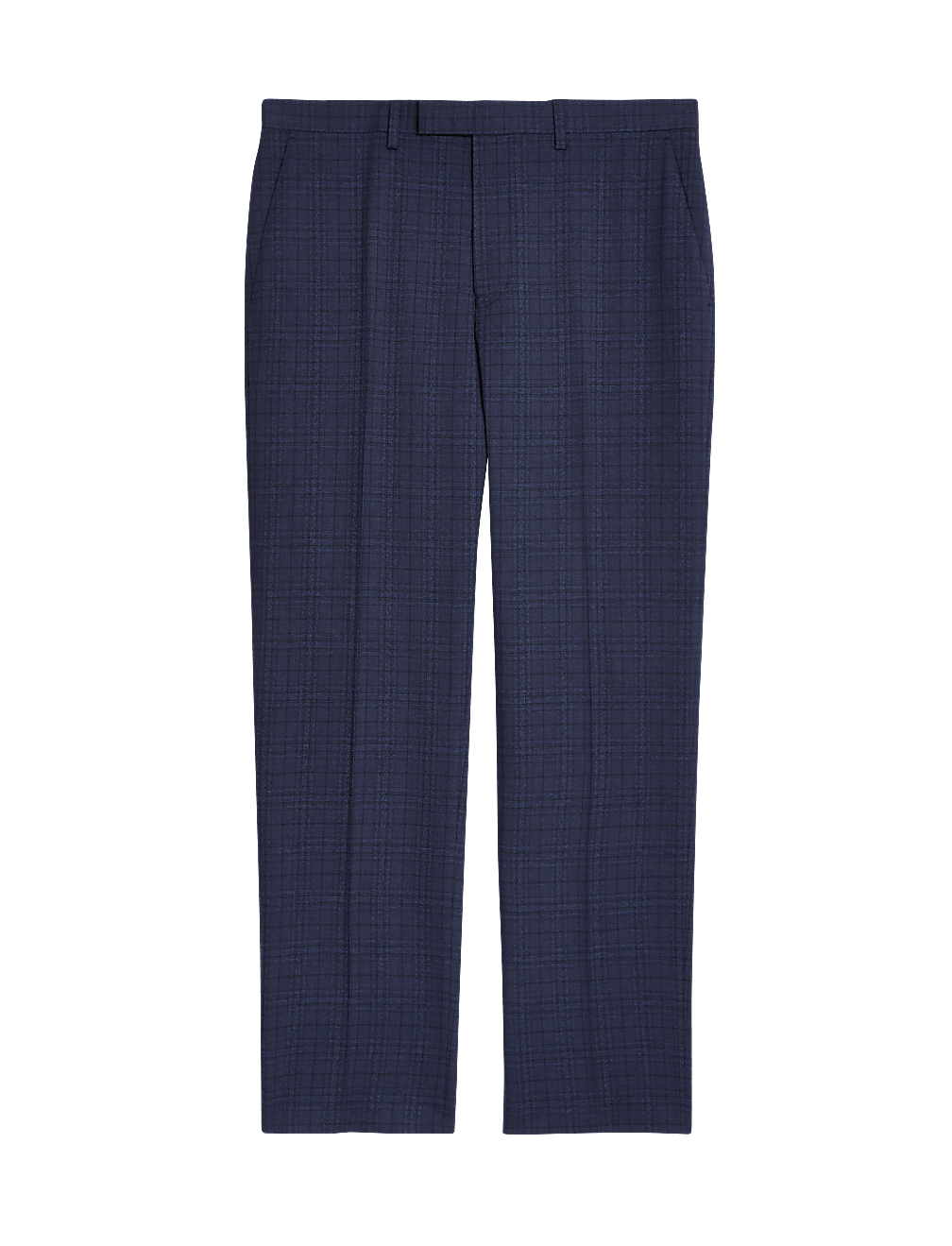 Regular Fit Check Stretch Suit Trousers
