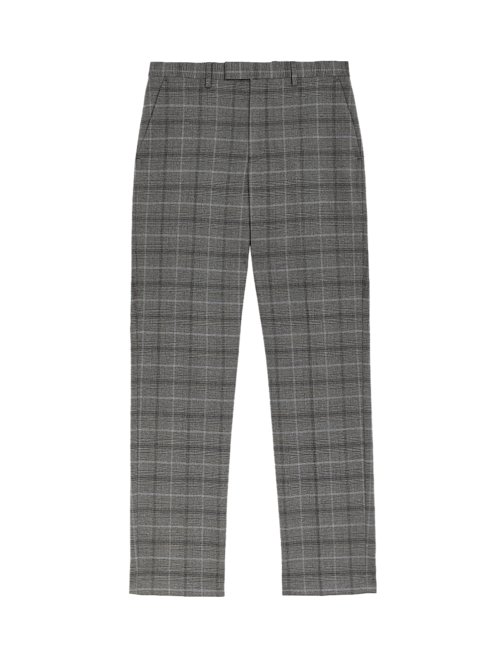 Regular Fit Check Stretch Suit Trousers