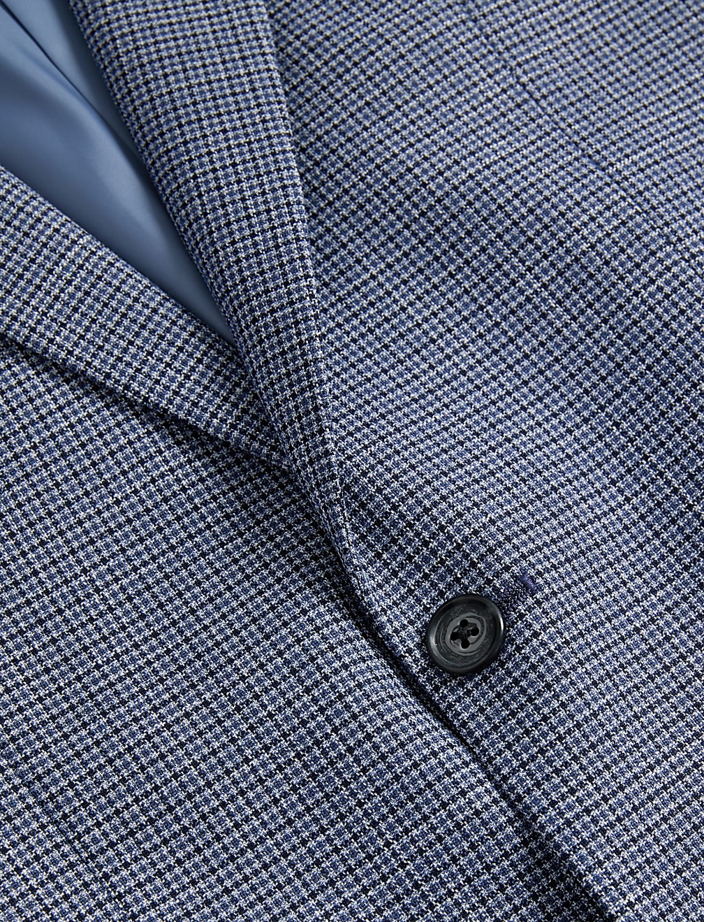 Slim Fit Puppytooth Stretch Suit Jacket