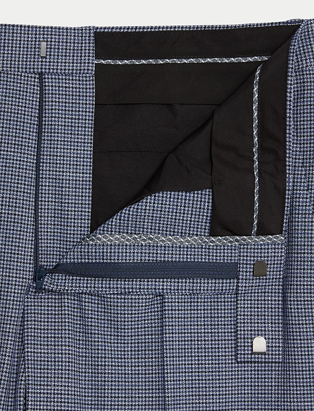 Slim Fit Puppytooth Stretch Suit Trousers