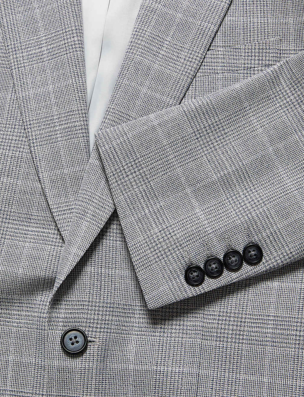 Slim Fit Prince of Wales Check Suit Jacket