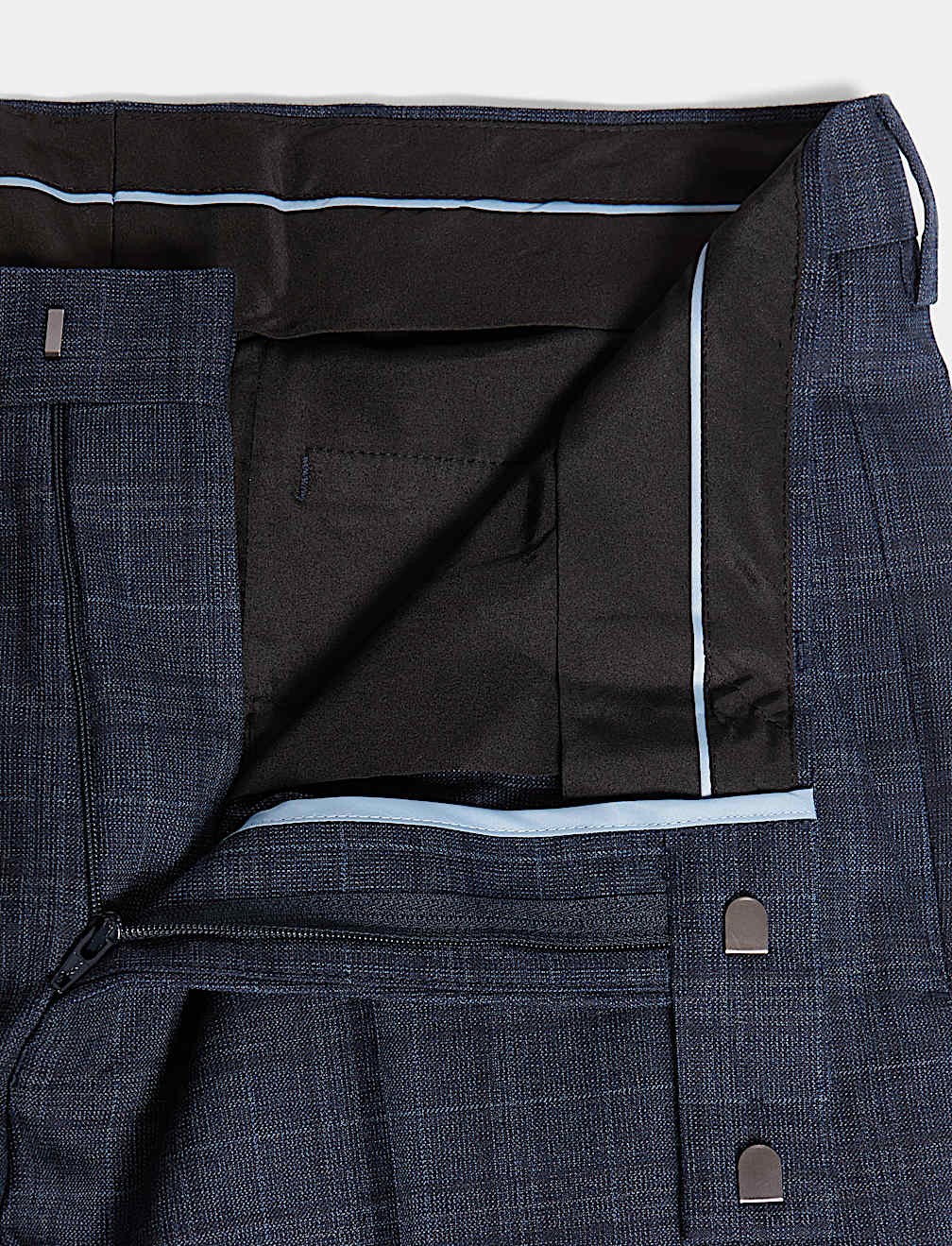 Slim Fit Check Suit Trousers