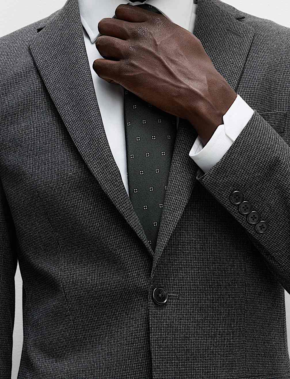 Slim Fit Puppytooth Suit Jacket