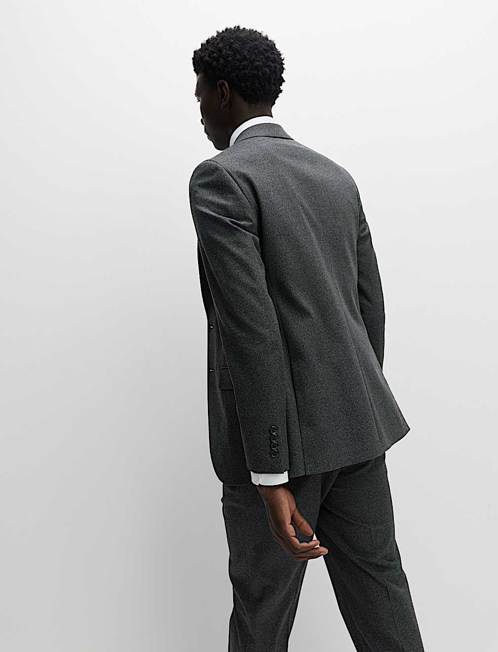 Slim Fit Puppytooth Suit Jacket