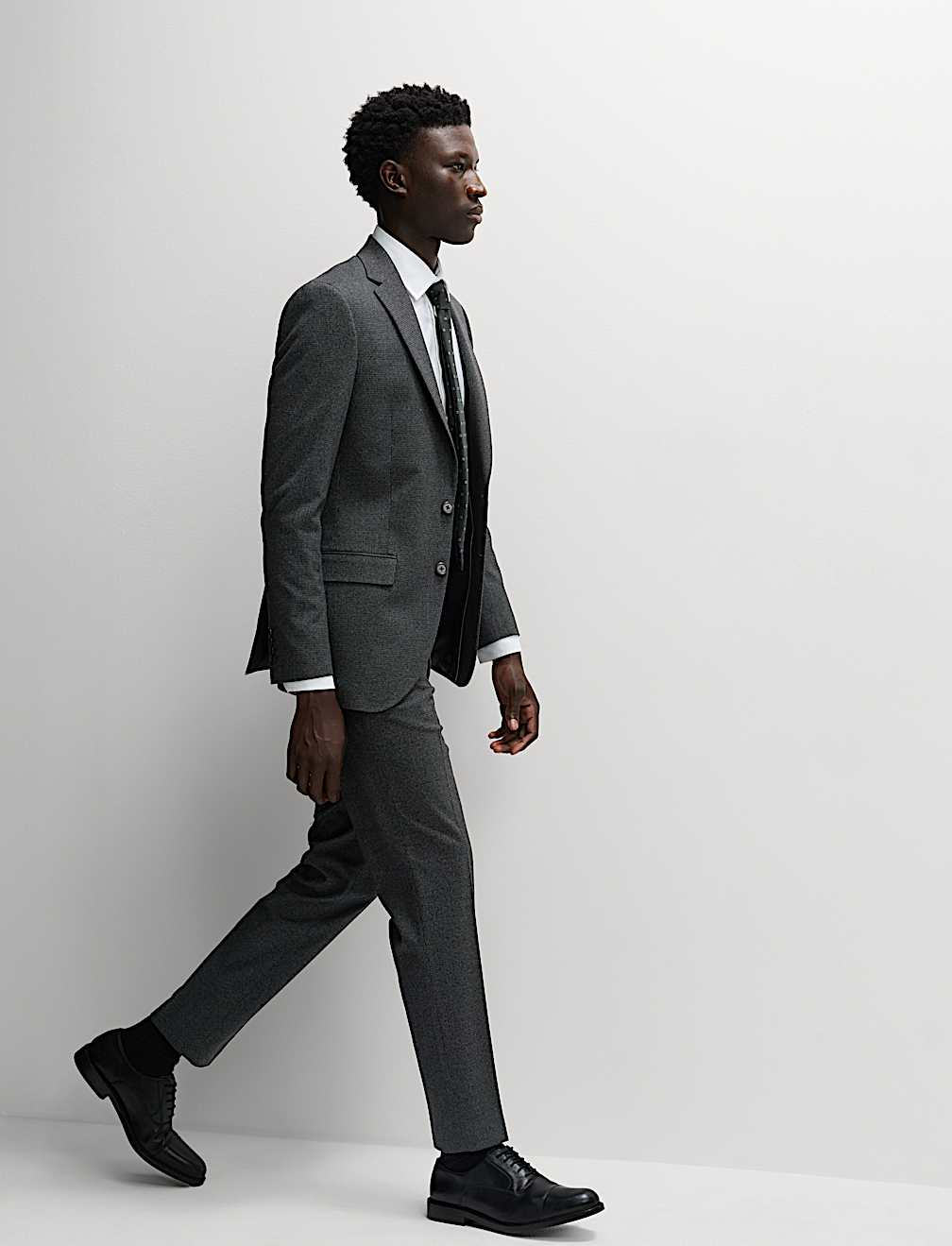 Slim Fit Puppytooth Suit Jacket