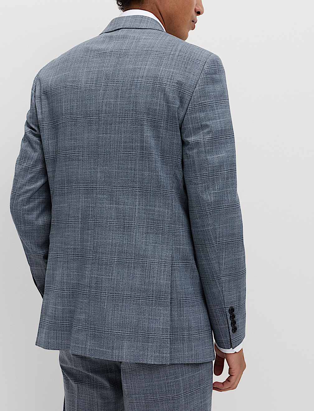 Tailored Fit Check Stretch Jacket