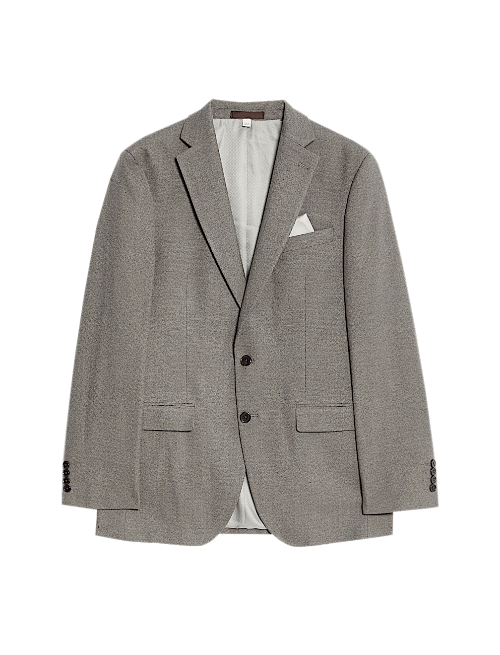Tailored Fit Textured Stretch Suit Jacket