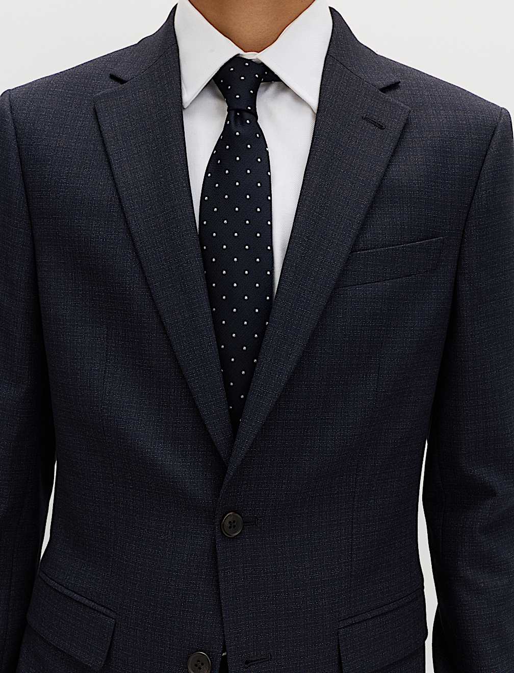 Slim Fit Textured Stretch Jacket
