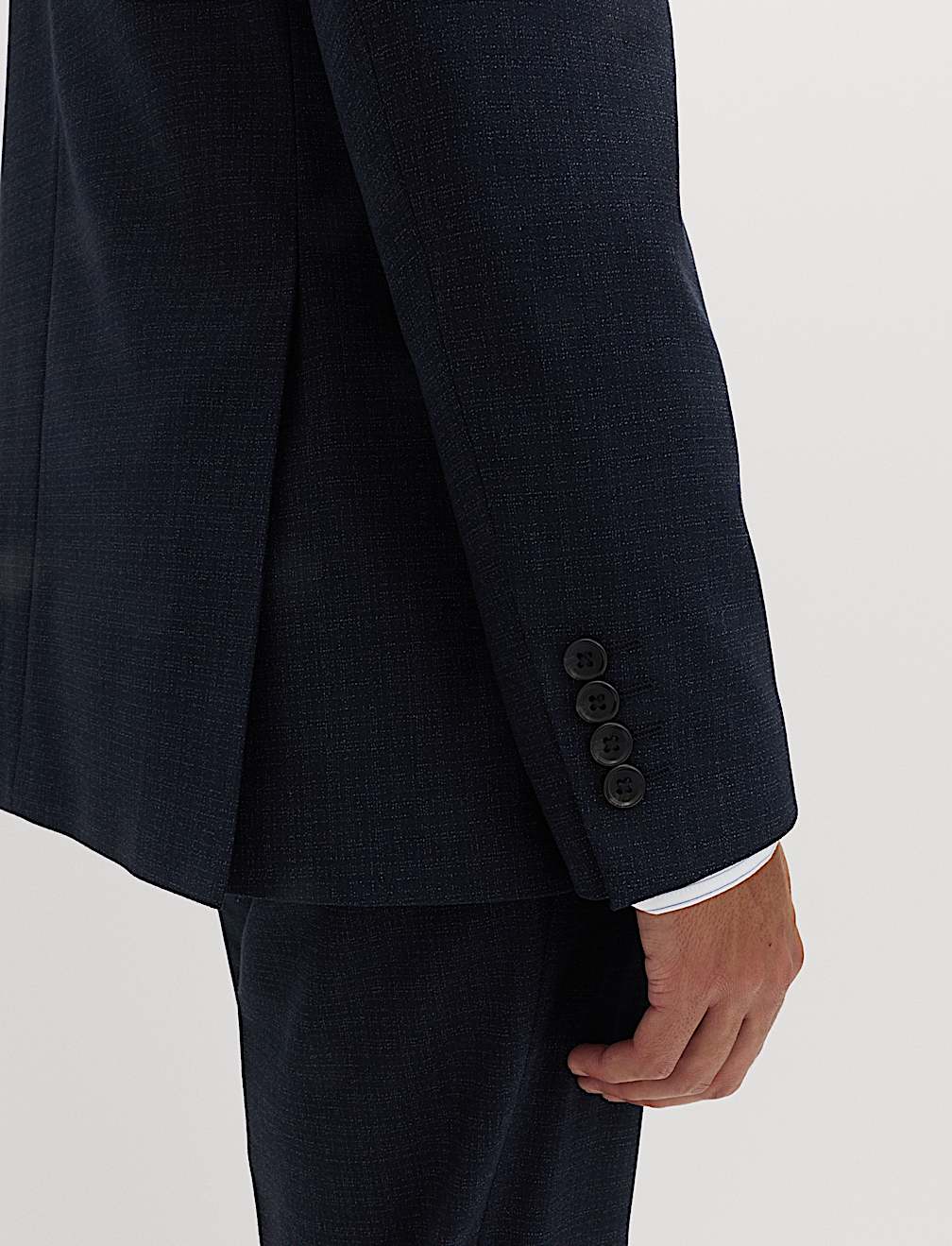 Regular Fit Textured Stretch Jacket