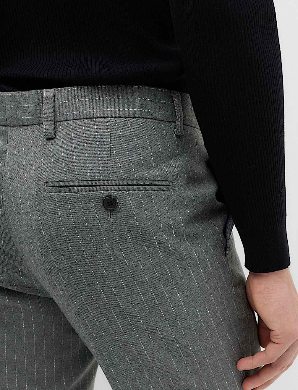 Slim Fit Pin Stripe Suit Trousers