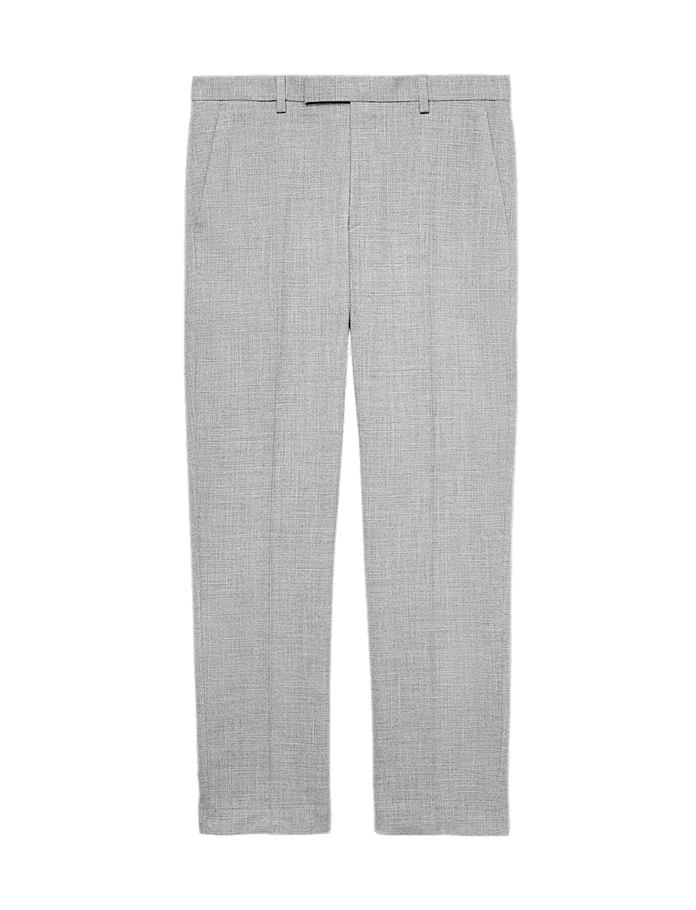 Regular Fit Textured Stretch Suit Trousers