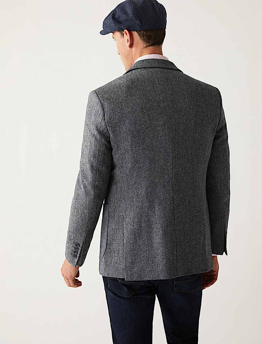 Pure British Wool Herringbone Jacket