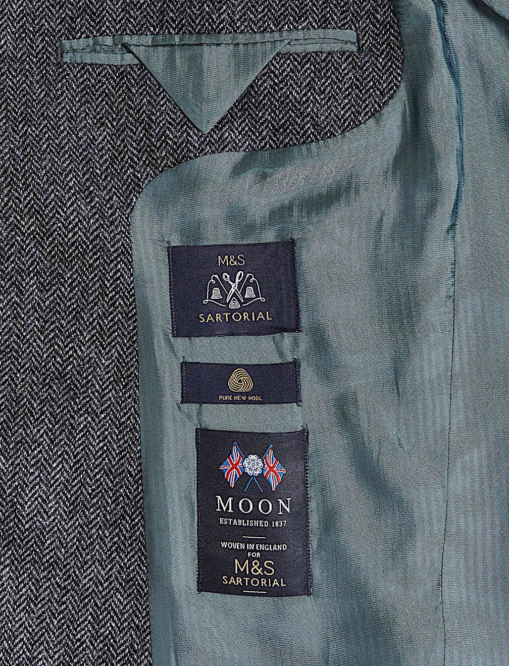 Pure British Wool Herringbone Jacket
