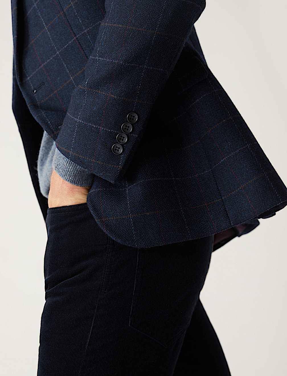 Pure British Wool Check Jacket