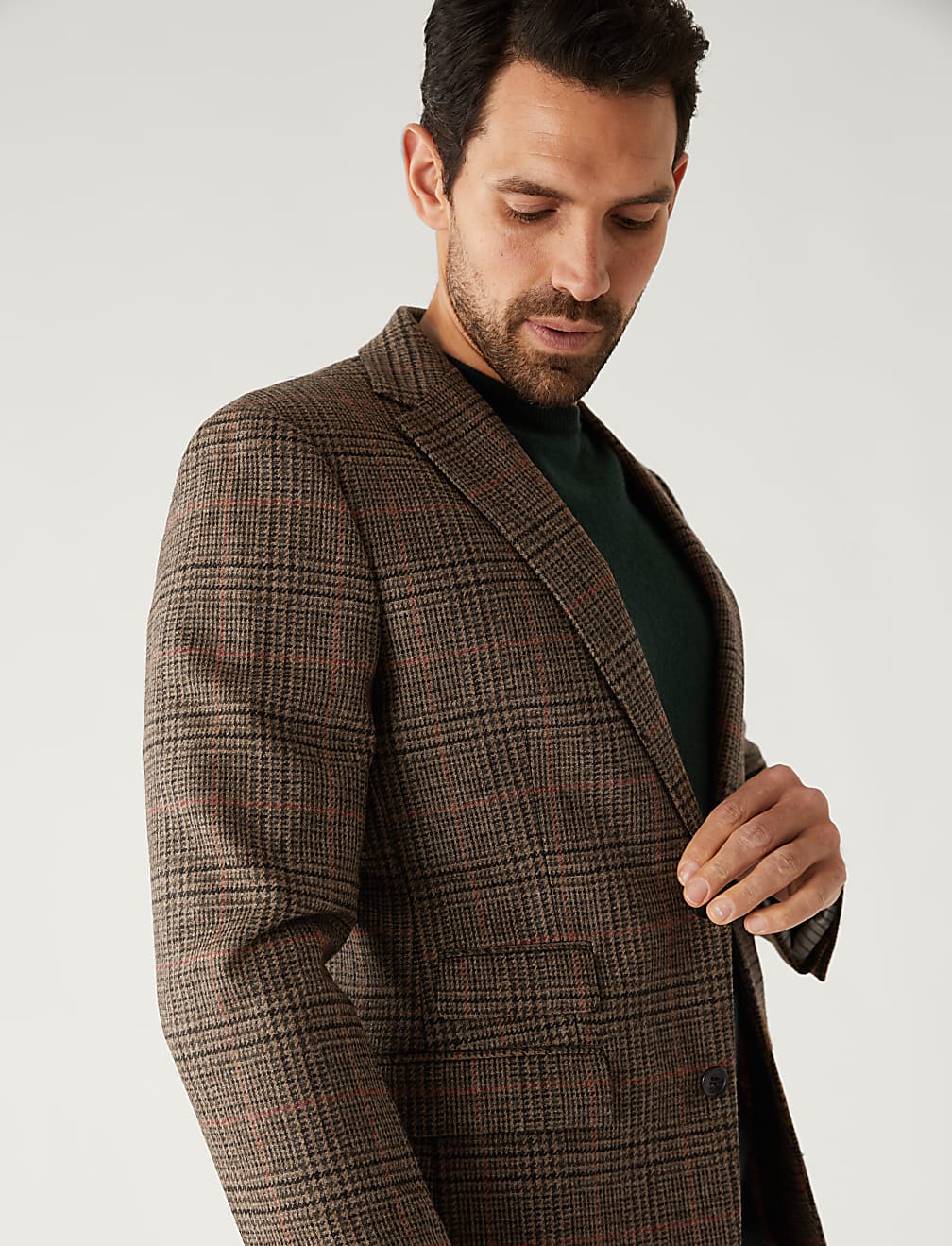 Pure British Wool Check Jacket
