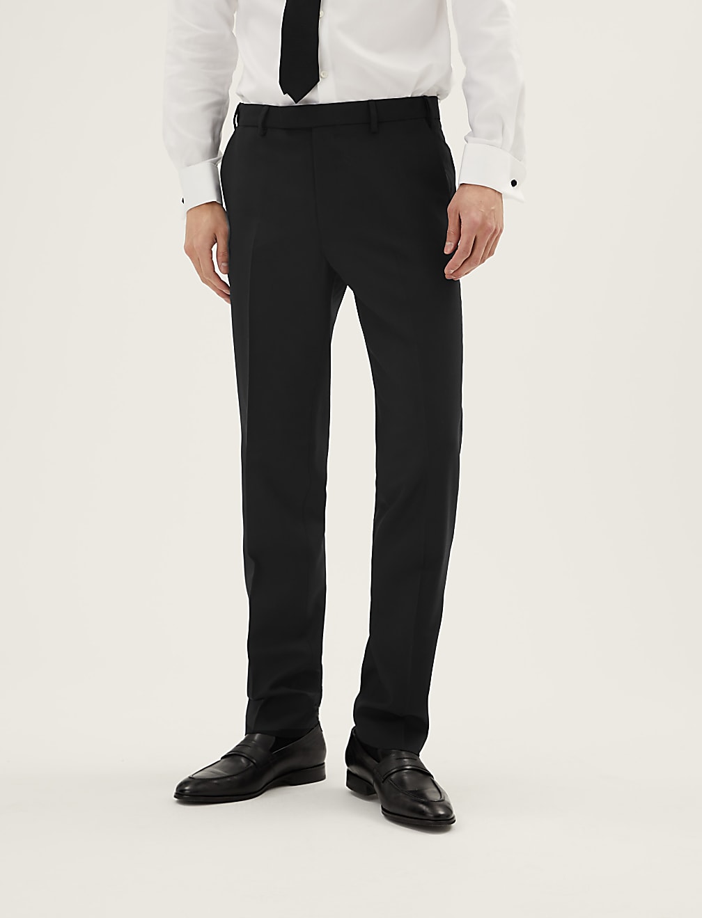 The Ultimate Black Tailored Fit Suit Trousers