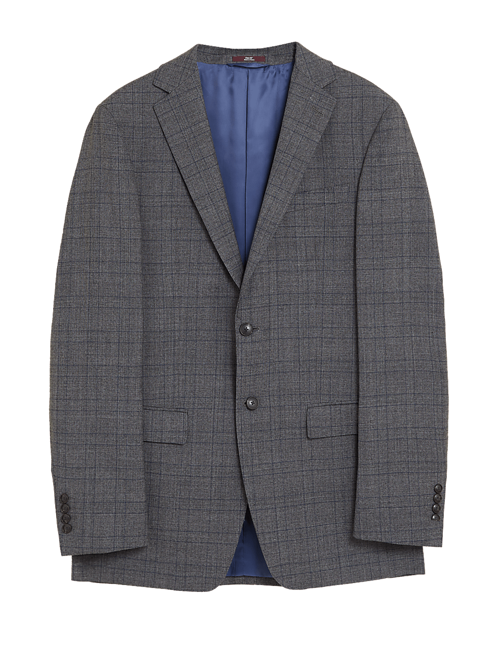 Charcoal Checked Pure Wool Jacket