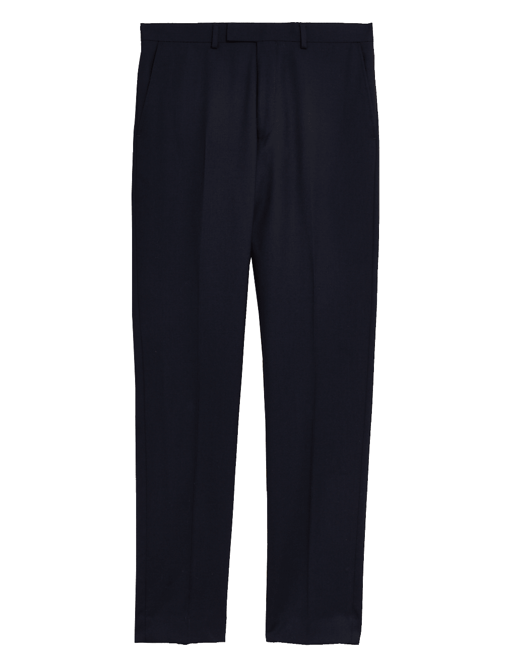 Navy Slim Fit Wool Rich Trousers