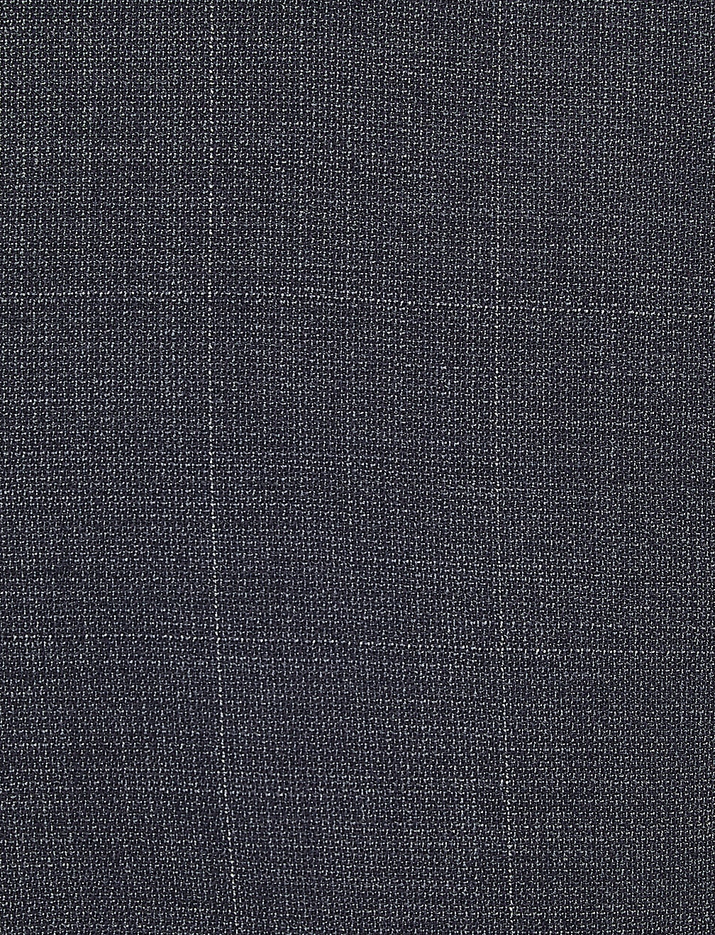 Blue Checked Slim Fit Wool Trousers