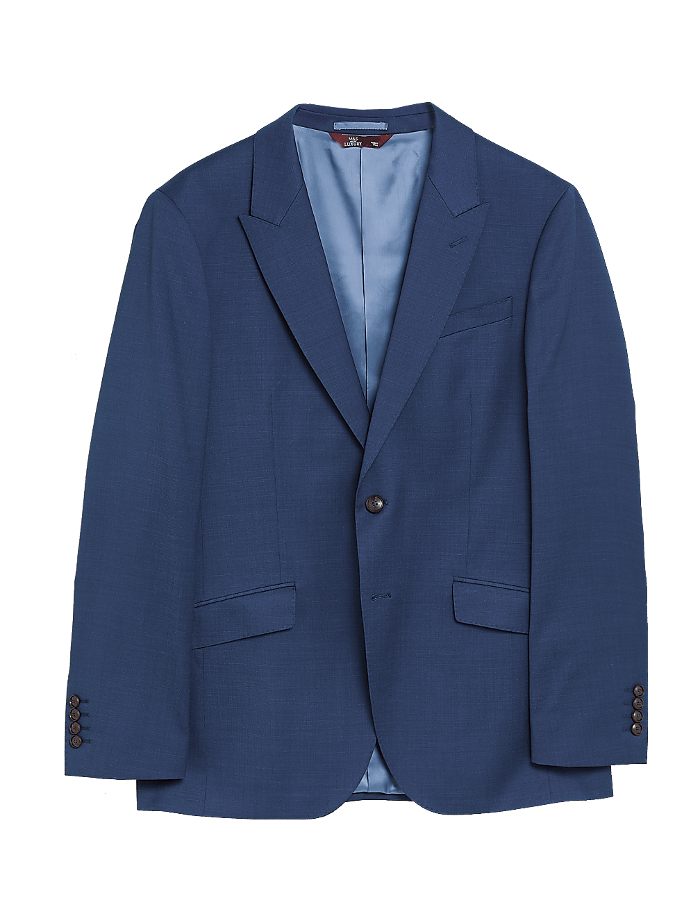 Blue Tailored Fit Wool Rich Jacket