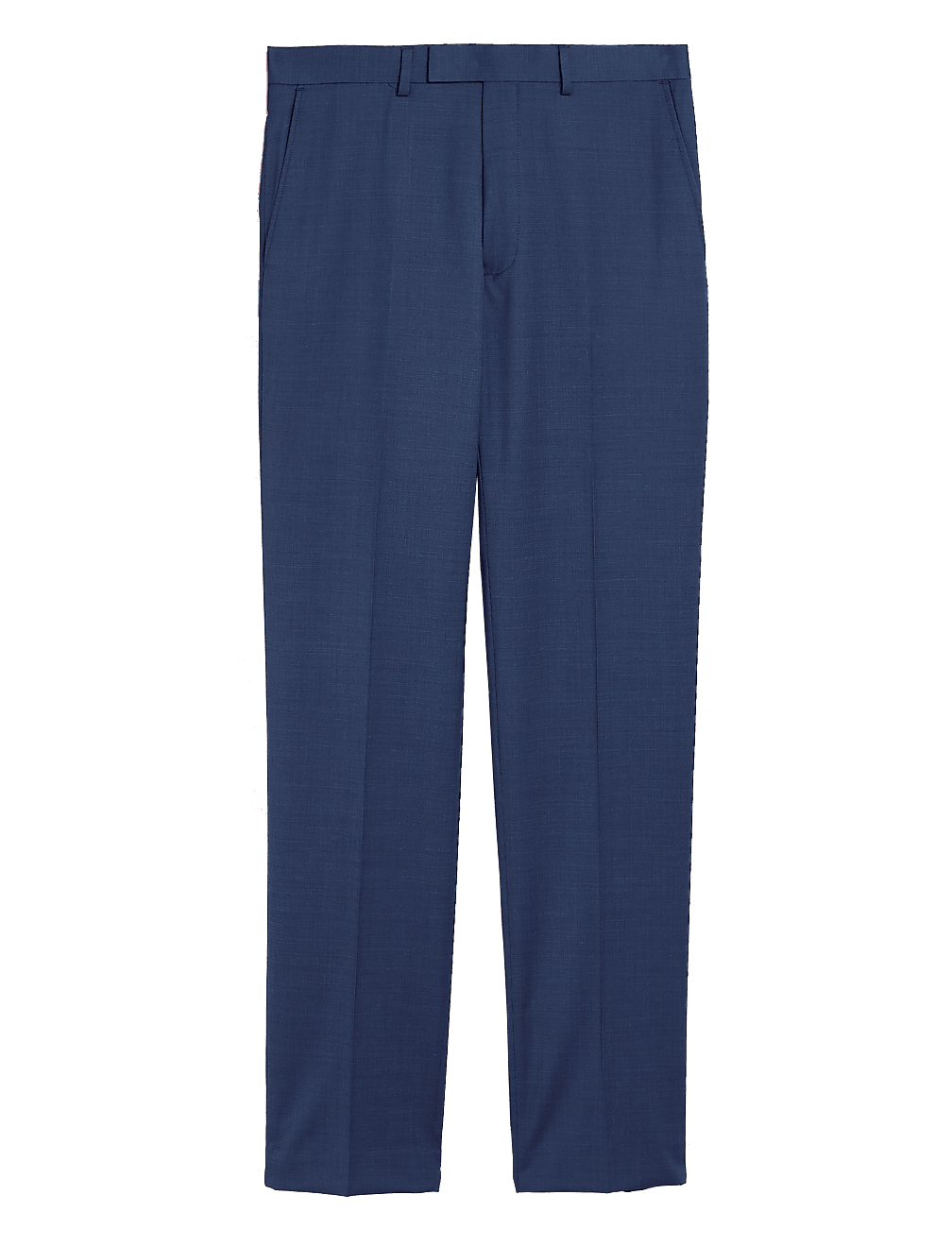 Blue Tailored Fit Wool Rich Trousers