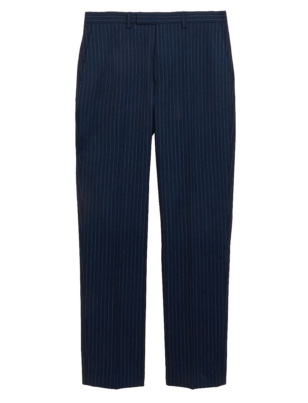 Regular Fit Pure Wool Chalk Stripe Suit Trousers