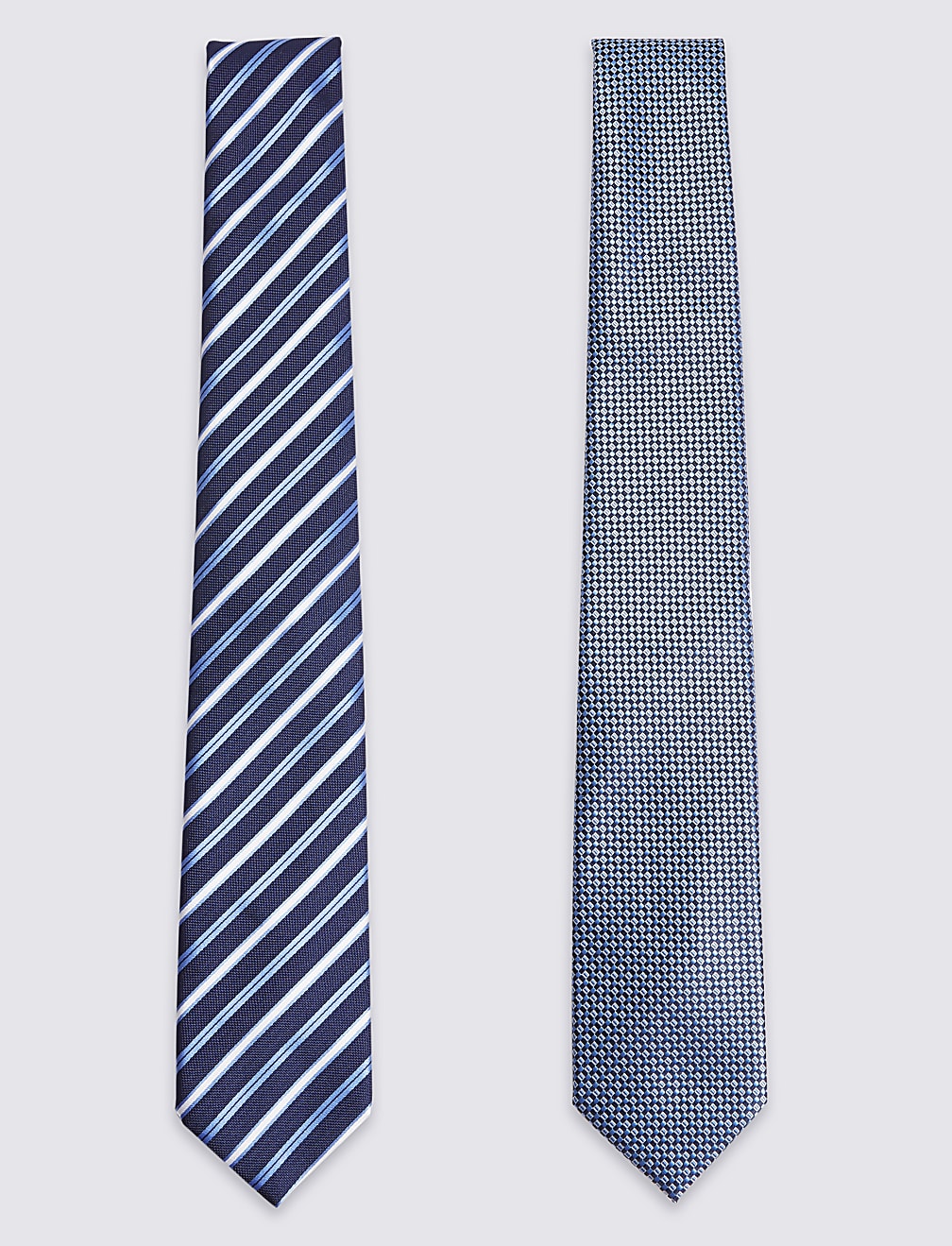 2 Pack Striped & Textured Ties
