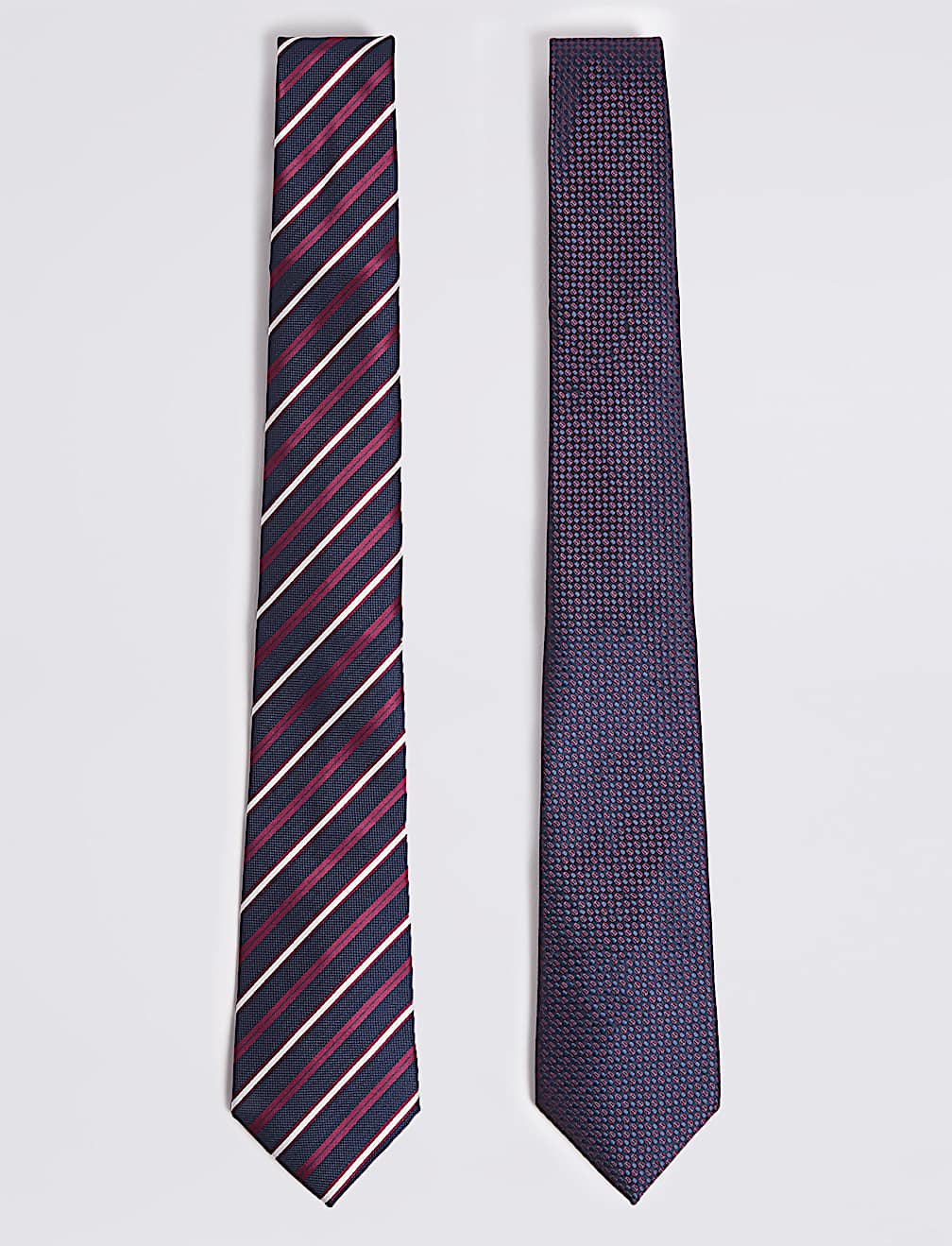 2 Pack Striped & Textured Ties