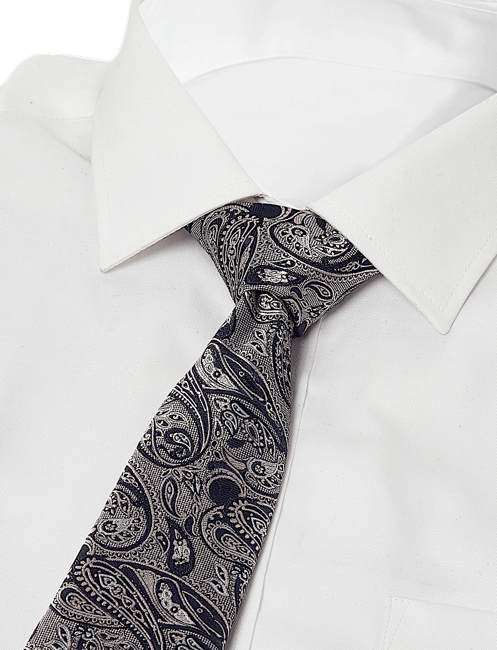 2 Pack Slim Woven Check & Paisley Ties