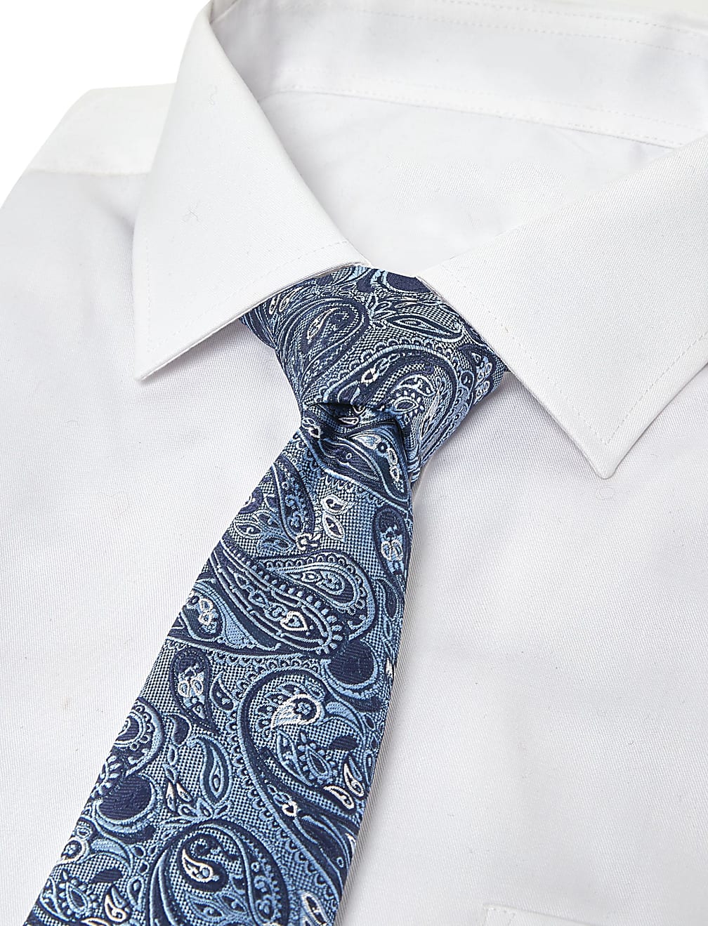 2 Pack Slim Woven Check & Paisley Ties