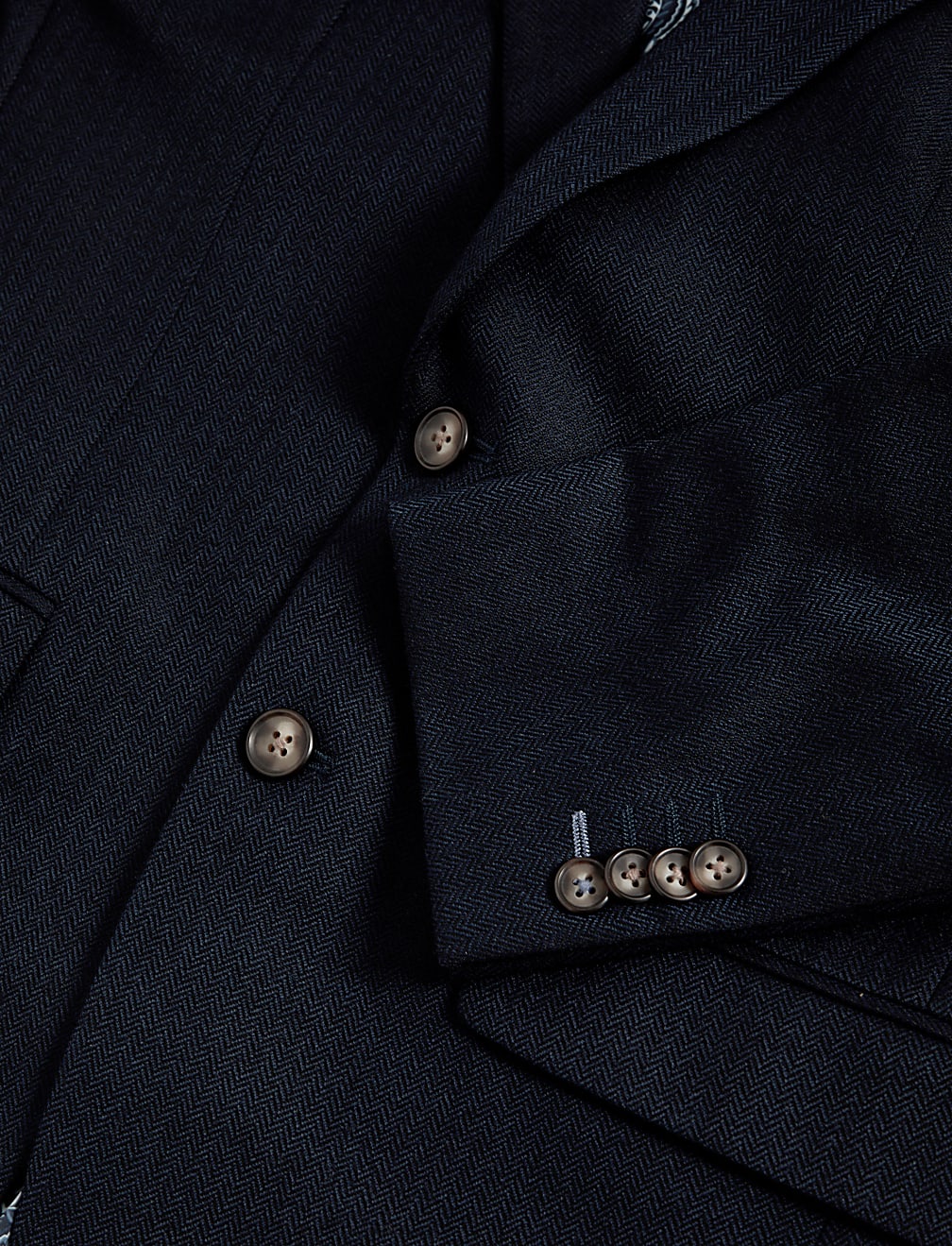 Slim Fit Wool Blend Herringbone Suit Jacket