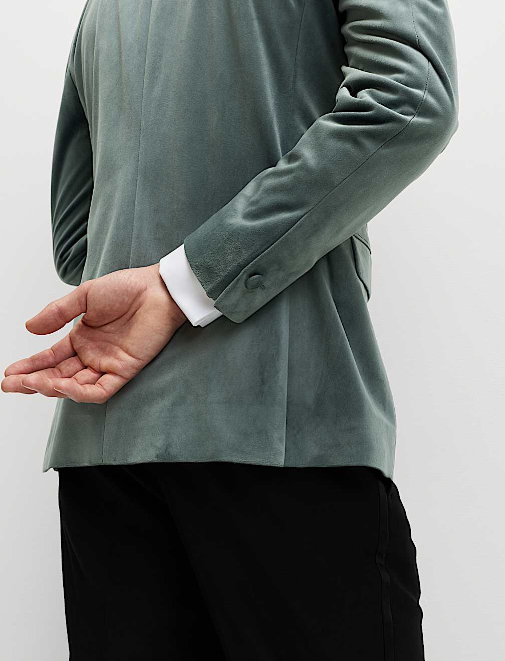 Tailored Fit Velvet Blazer