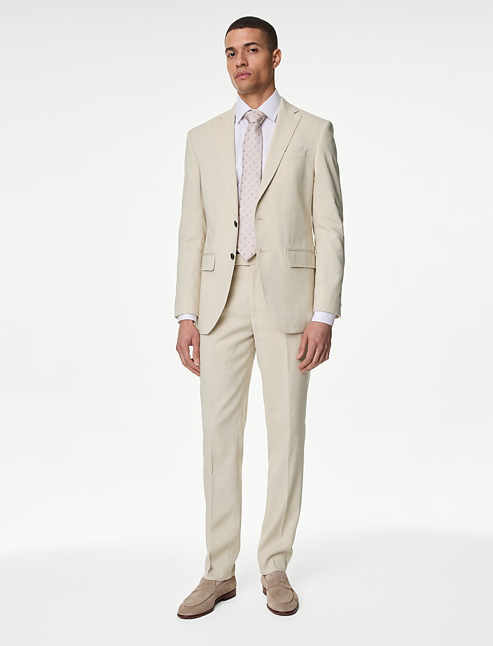 Tailored Fit Italian Performance Linen Suit Trousers