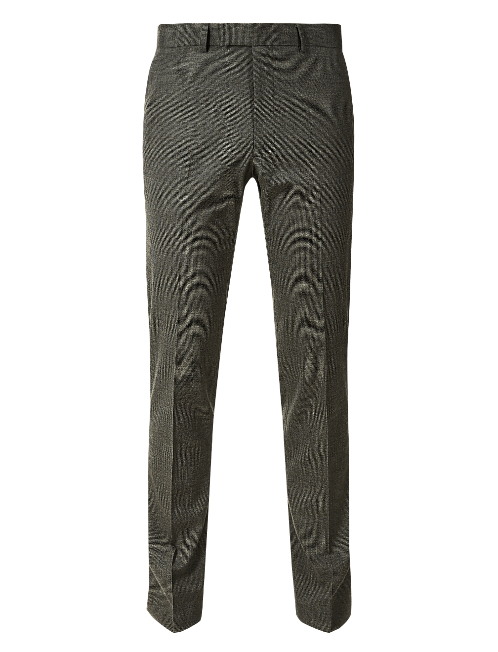 Grey Textured Skinny Fit Trousers