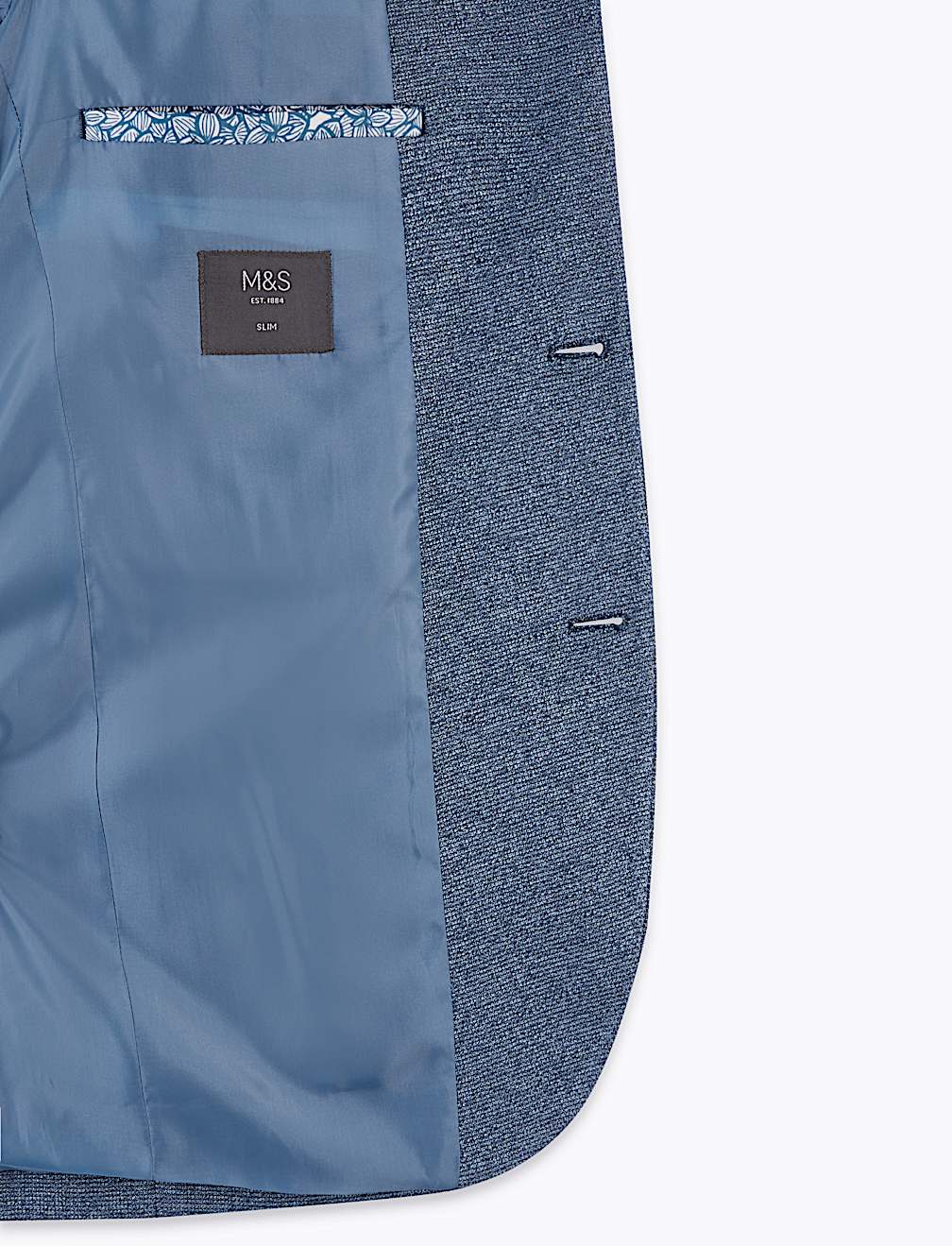 Slim Fit Textured Jacket with Stretch
