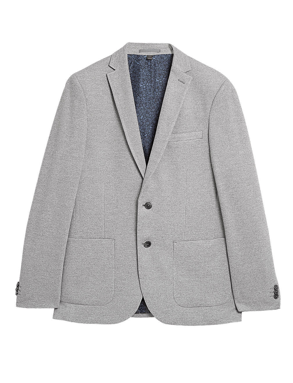 Slim Fit Textured Jacket with Stretch