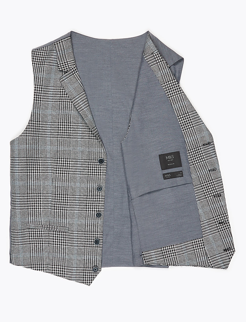 Regular Fit Checked Waistcoat