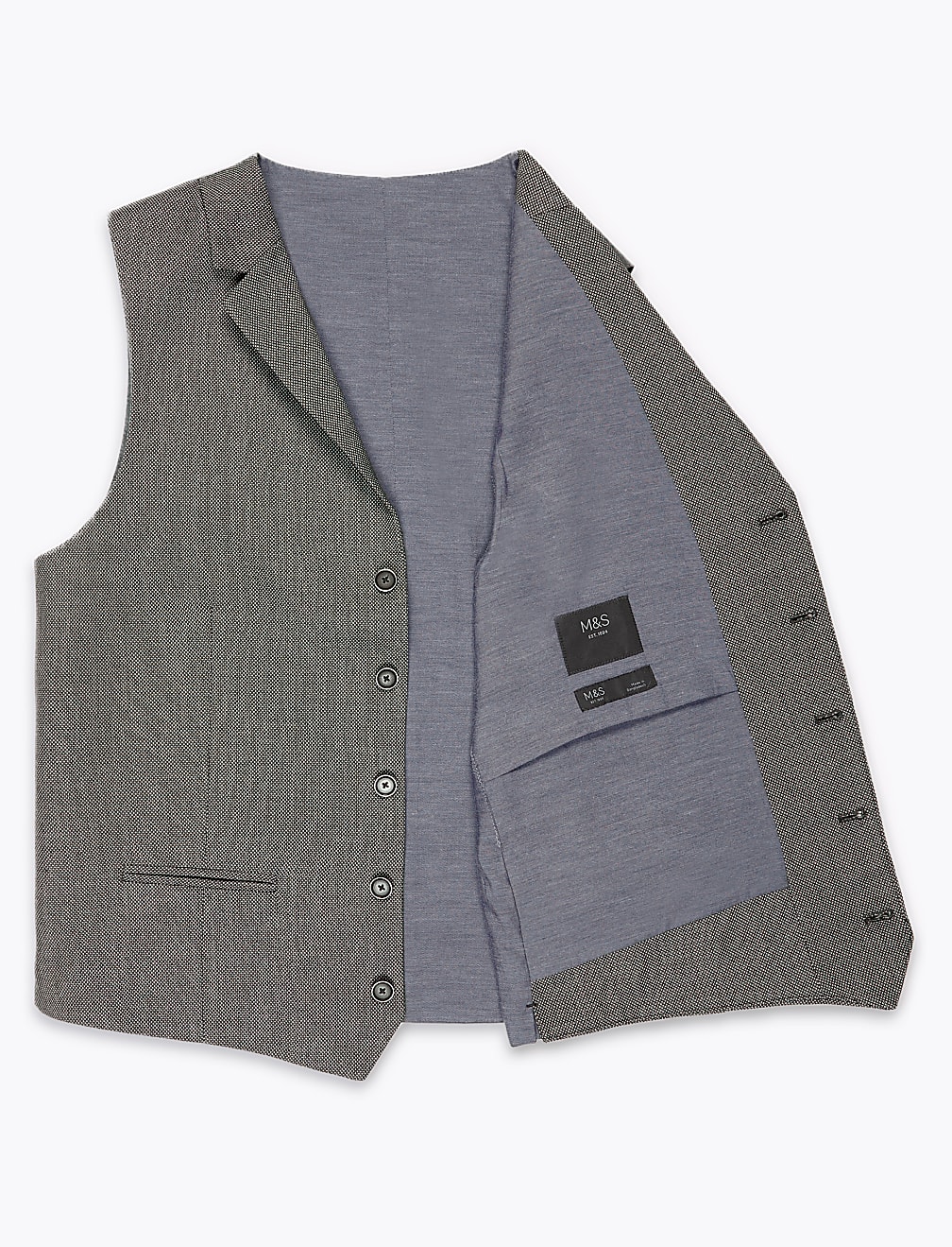 Regular Fit Textured Waistcoat